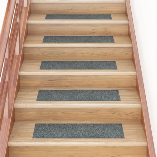 vidaXL Self-adhesive Stair Mats Rectangular 15 pcs 60x25 cm Light Brown - green / 76 x 20 cm