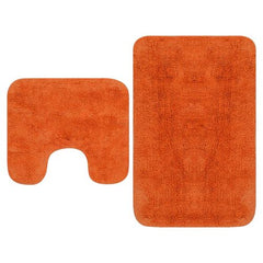 vidaXL Bathroom Mat Set 2 Pieces Fabric Anthracite