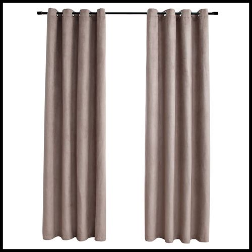 vidaXL Blackout Curtains with Metal Rings 2 pcs Anthracite 140x175 cm