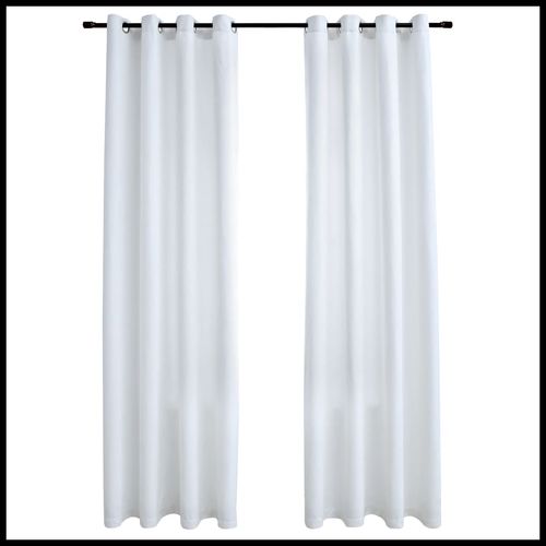 vidaXL Blackout Curtains with Metal Rings 2 pcs Anthracite 140x175 cm