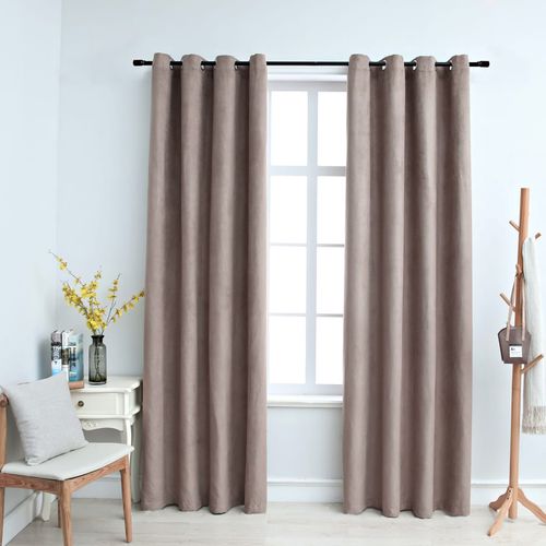 vidaXL Blackout Curtains with Metal Rings 2 pcs Anthracite 140x175 cm