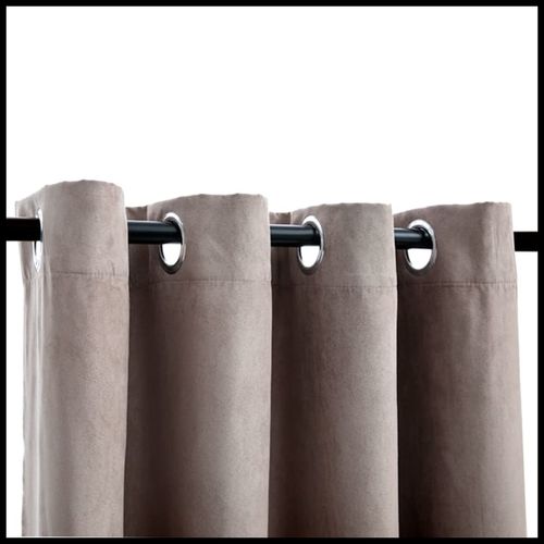vidaXL Blackout Curtains with Metal Rings 2 pcs Anthracite 140x175 cm