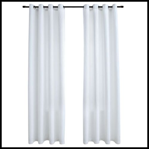 vidaXL Blackout Curtains with Metal Rings 2 pcs Anthracite 140x175 cm