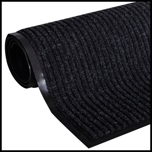 vidaXL Door Mat Black 117x220 cm PVC