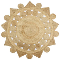 vidaXL Handmade Rug Braided Jute 90 cm