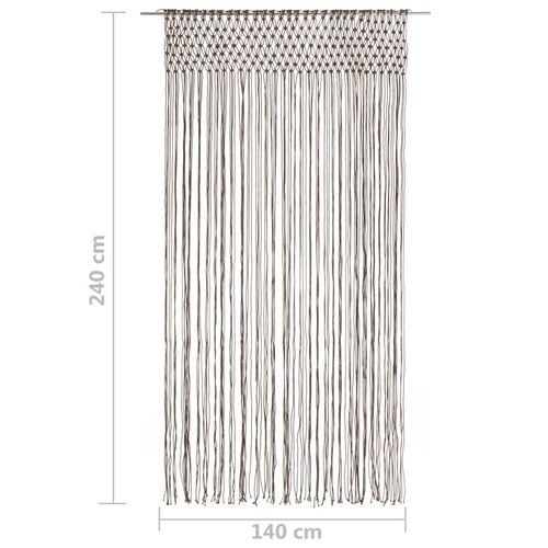 vidaXL Macrame Curtain Taupe 140x240 cm Cotton