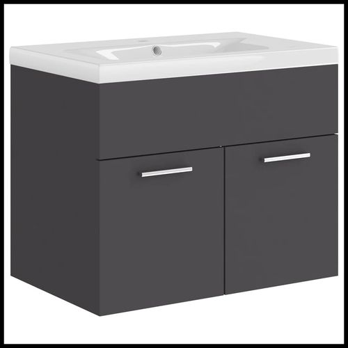 Sink Cabinet with Built-in Basin Chipboard 41x38.5cm to 100x38.5cm