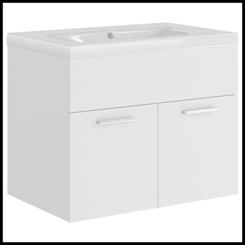 Sink Cabinet with Built-in Basin Chipboard 41x38.5cm to 100x38.5cm