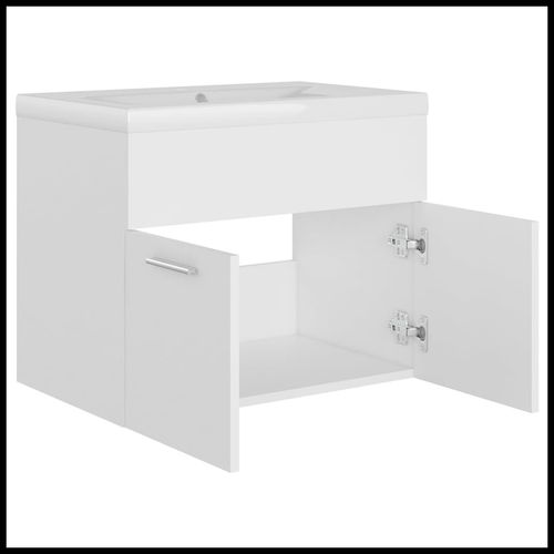 Sink Cabinet with Built-in Basin Chipboard 41x38.5cm to 100x38.5cm