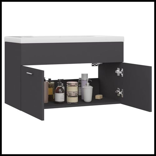 Sink Cabinet with Built-in Basin Chipboard 41x38.5cm to 100x38.5cm