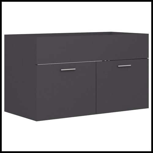 Sink Cabinet with Built-in Basin Chipboard 41x38.5cm to 100x38.5cm