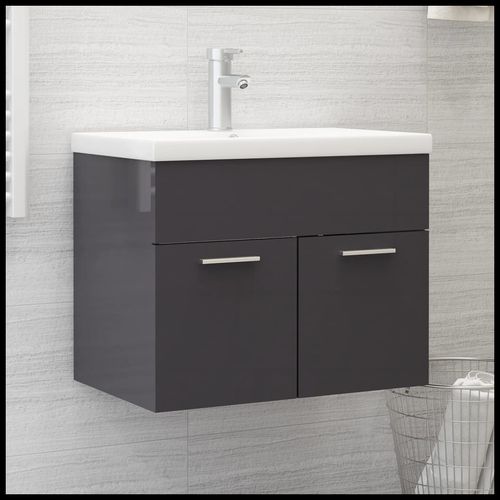 Sink Cabinet with Built-in Basin Chipboard 41x38.5cm to 100x38.5cm