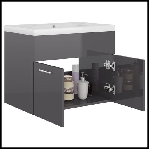 Sink Cabinet with Built-in Basin Chipboard 41x38.5cm to 100x38.5cm