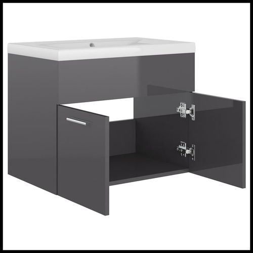 Sink Cabinet with Built-in Basin Chipboard 41x38.5cm to 100x38.5cm