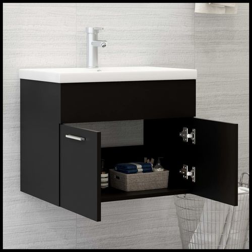 Sink Cabinet with Built-in Basin Chipboard 41x38.5cm to 100x38.5cm