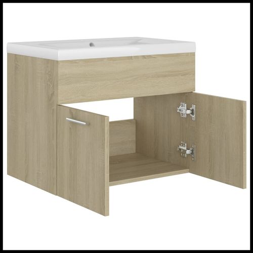 Sink Cabinet with Built-in Basin Chipboard 41x38.5cm to 100x38.5cm