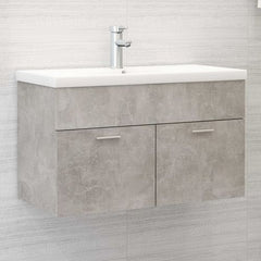 Sink Cabinet with Built-in Basin Chipboard 41x38.5cm to 100x38.5cm - concrete grey / 80 x 38.5 x 46 cm