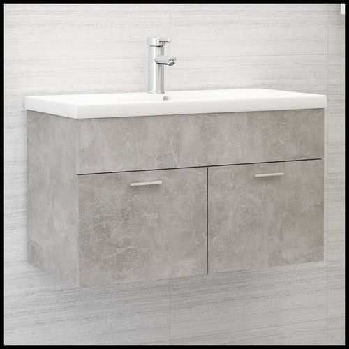 Sink Cabinet with Built-in Basin Chipboard 41x38.5cm to 100x38.5cm