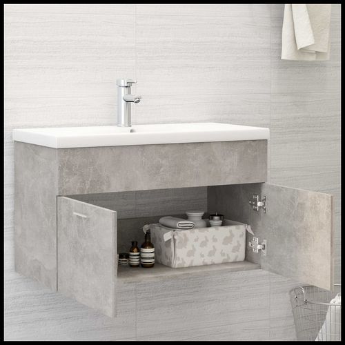 Sink Cabinet with Built-in Basin Chipboard 41x38.5cm to 100x38.5cm