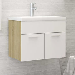 Sink Cabinet with Built-in Basin Chipboard 41x38.5cm to 100x38.5cm - white and sonoma / 60 x 38.5 x 46 cm