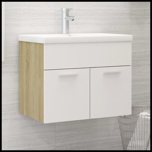 Sink Cabinet with Built-in Basin Chipboard 41x38.5cm to 100x38.5cm