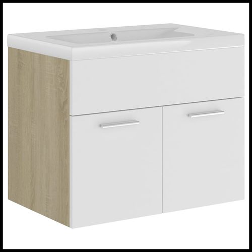 Sink Cabinet with Built-in Basin Chipboard 41x38.5cm to 100x38.5cm
