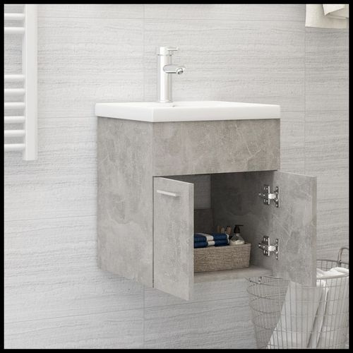 Sink Cabinet with Built-in Basin Chipboard 41x38.5cm to 100x38.5cm