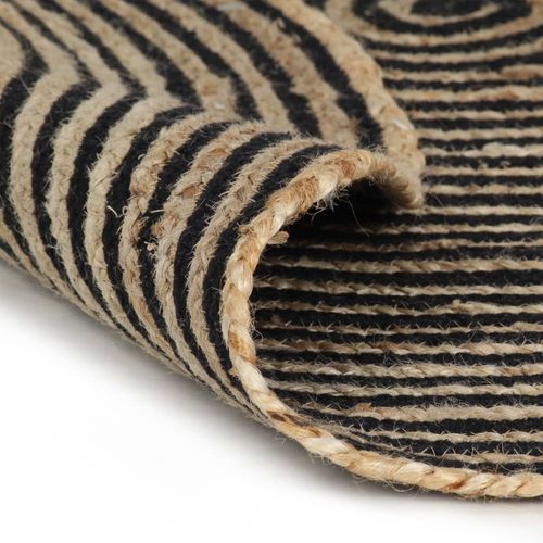 vidaXL Handmade Rug Jute with Spiral Design White 90 cm