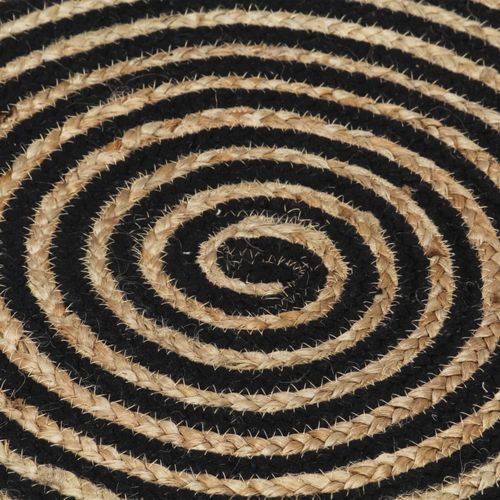vidaXL Handmade Rug Jute with Spiral Design White 90 cm