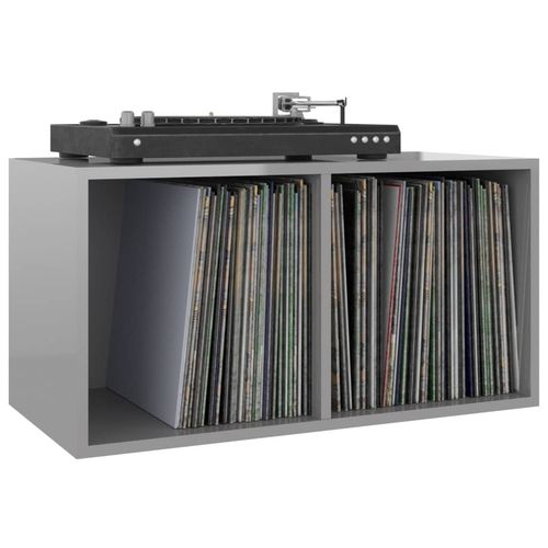 vidaXL Vinyl Storage Box Smoked Oak 71x34x36 cm Engineered Wood