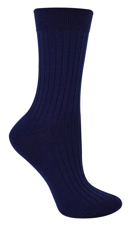 Steven - Ladies Merino Wool Socks - Navy Blue / 6-8 UK