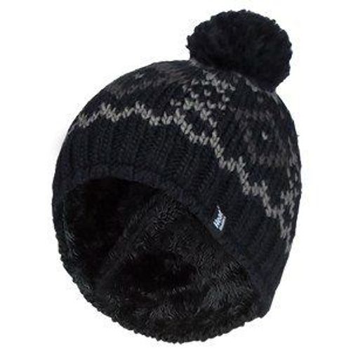 Heat Holders - Mens Bobble Hat - Black / One Size