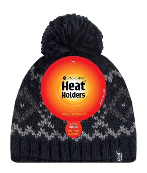 Heat Holders - Mens Bobble Hat