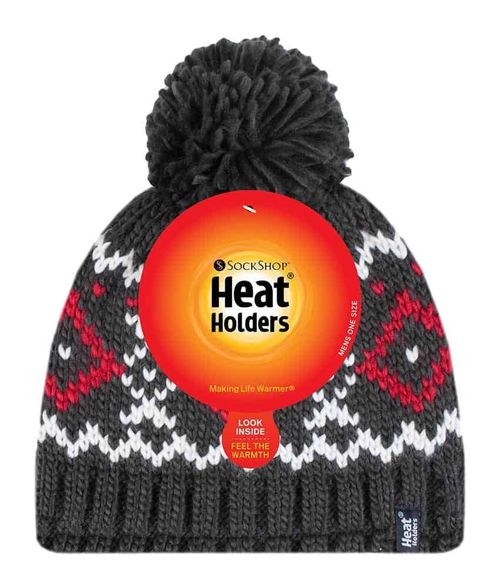 Heat Holders - Mens Bobble Hat