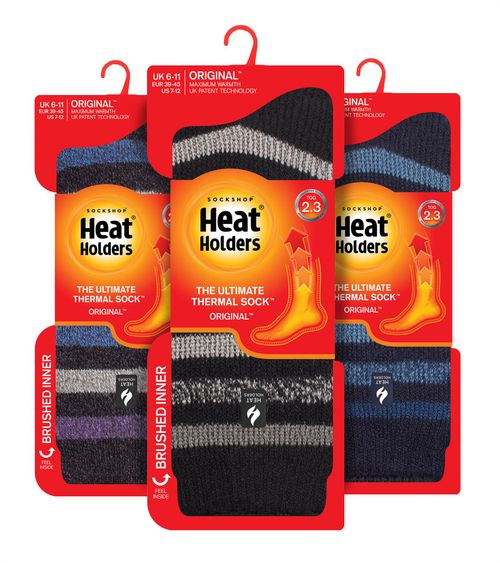 3 Pack Heat Holders Mens Twist BUNDLE