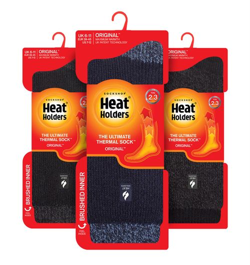 3 Pack Heat Holders Mens Twist BUNDLE