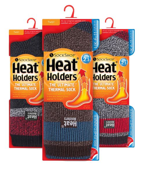 3 Pack Heat Holders Mens Twist BUNDLE