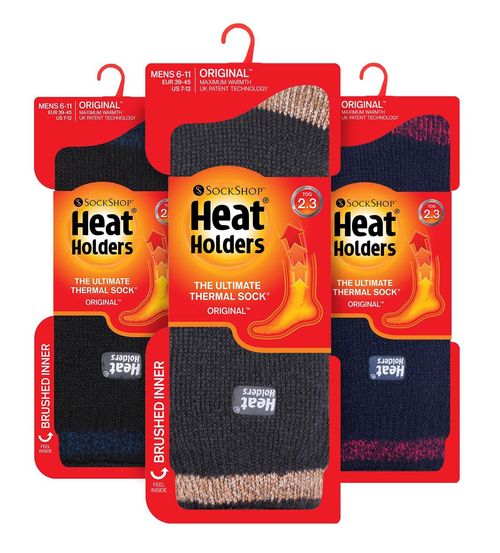 3 Pack Heat Holders Mens Twist BUNDLE