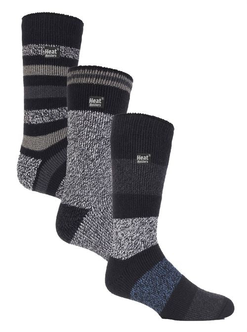 3 Pack Heat Holders Mens Twist BUNDLE - Block Stripe