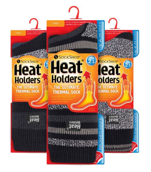 3 Pack Heat Holders Mens Twist BUNDLE