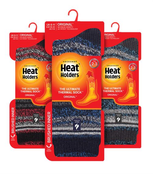 3 Pack Heat Holders Mens Twist BUNDLE