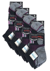 12 Pack Ladies Cycling Socks - 4-7 UK