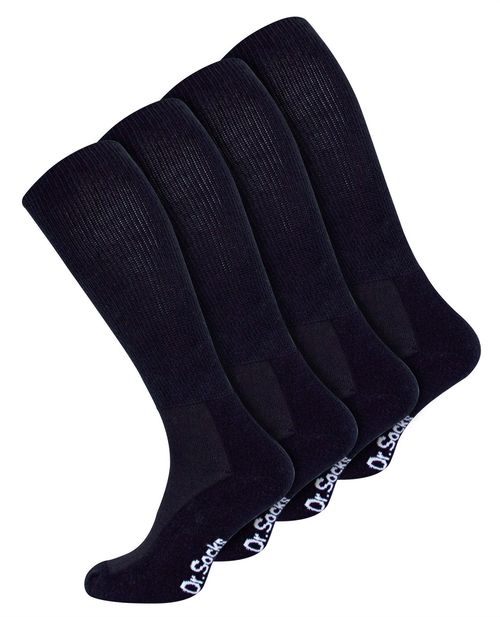 Dr.Socks Long Bamboo Diabetic Socks - 12-14 UK / Black