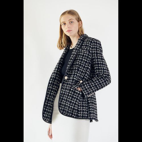 Black & White Tweed Checkers Jacket