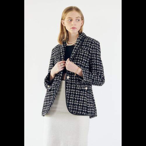Black & White Tweed Checkers Jacket