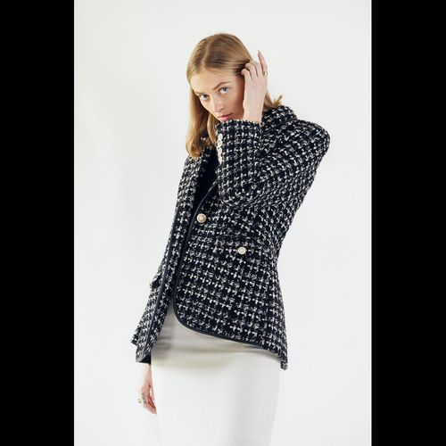 Black & White Tweed Checkers Jacket