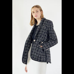 Black & White Tweed Checkers Jacket