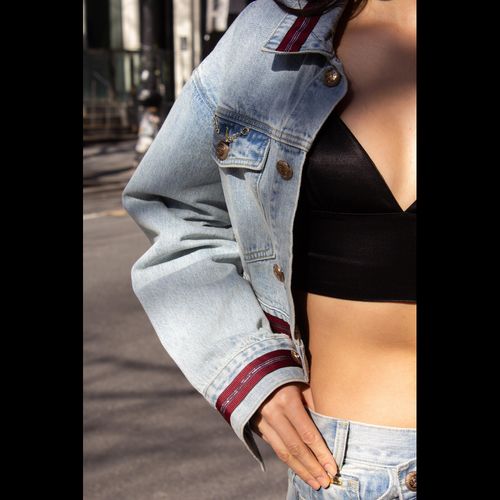 Danielle Denim Jacket with Red Lining