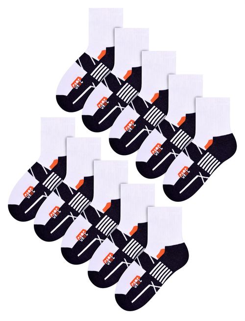 Steven - 10 PACK Kids Sport Socks - Style 4 / 7-10 Years