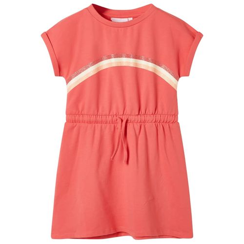 Kids’ Dress with Drawstring Light Pink 92 - coral / 128 (7-8y)
